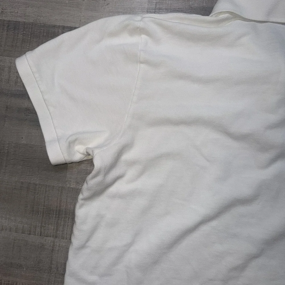 Vintage 90s Ralph Lauren Polo Jeans Co Polo Shirt Size L White Short Sleeve